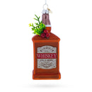 Whiskey Bottle Blown Glass Christmas Ornament