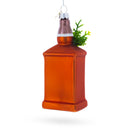 Whiskey Bottle Blown Glass Christmas Ornament
