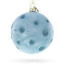 Astronaut on a Moon Blown Glass Christmas Ornament