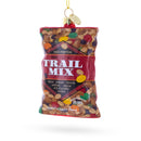 Trail Mix Snack Bag Glass Christmas Ornament