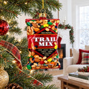 Trail Mix Snack Bag Glass Christmas Ornament