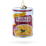 Chicken Noodle Soup Can Glass Christmas Ornament