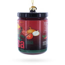 Fresh Salsa Jar Glass Christmas Ornament