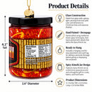 Spicy Kimchi Jar Glass Christmas Ornament