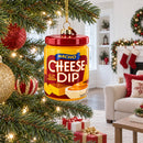 Nacho Cheese Dip Jar Glass Christmas Ornament