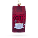Coffee Bag Blown Glass Christmas Ornament