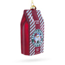 Santa’s Choice Coffee Bag Blown Glass Christmas Ornament