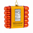Premium Hot Dogs Pack Glass Christmas Ornament