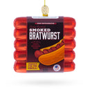Smoked Bratwurst Blown Glass Christmas Ornament