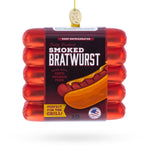 Smoked Bratwurst Blown Glass Christmas Ornament