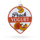Peach Yogurt Glass Christmas Ornament