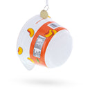 Peach Yogurt Glass Christmas Ornament