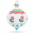 Floral Finial Drop Glass Christmas Ornament