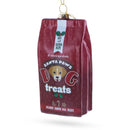 Santa's Dog Treat Pack Blown Glass Christmas Ornament