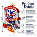 Iconic New York Landmarks Glass Christmas Ornament