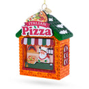 Italian Pizzeria with Santa Blown Glass Christmas Ornament