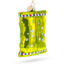 Santa’s Christmas Popcorn Bag Blown Glass Christmas Ornament