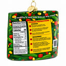 Mixed Vegetables Frozen Box Glass Christmas Ornament