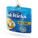 Fish Sticks Frozen Box Glass Christmas Ornament