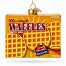 Waffles Box Glass Christmas Ornament