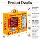 Waffles Box Glass Christmas Ornament