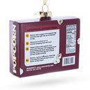 Popcorn Package Blown Glass Christmas Ornament