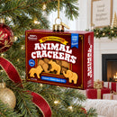 Animal Crackers Box Glass Christmas Ornament