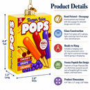 Frozen Popsicle Box Glass Christmas Ornament