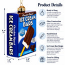 Ice Cream Bars Box Glass Christmas Ornament