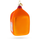 100% Pure Orange Juice Jug Large Blown Glass Christmas Ornament