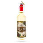 Riesling Wine Bottle Blown Glass Christmas Ornament