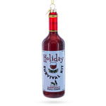 Holiday Survival Kit Wine Bottle Blown Glass Christmas Ornament