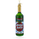 Jingle Juice Wine Bottle Blown Glass Christmas Ornament
