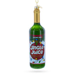 Jingle Juice Wine Bottle Blown Glass Christmas Ornament