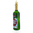Jingle Juice Wine Bottle Blown Glass Christmas Ornament