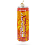 Energy Drink Can Blown Glass Christmas Ornament
