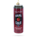 Hard Apple Cider Can Blown Glass Christmas Ornament