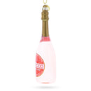 Sparkling Prosecco Bottle Blown Glass Christmas Ornament