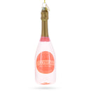 Sparkling Prosecco Bottle Blown Glass Christmas Ornament