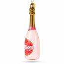 Sparkling Prosecco Bottle Glass Christmas Ornament