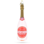 Sparkling Prosecco Bottle Blown Glass Christmas Ornament