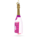 Sparkling Rosé Wine Bottle Blown Glass Christmas Ornament