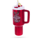 Holiday Coffee Mug Tumbler Blown Glass Christmas Ornament