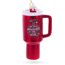 Holiday Coffee Mug Tumbler Blown Glass Christmas Ornament
