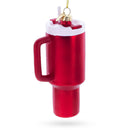 Holiday Coffee Mug Tumbler Blown Glass Christmas Ornament