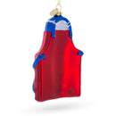 BBQ King of the Grill Apron Glass Christmas Ornament