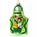 Gardener Apron with Tools Glass Christmas Ornament