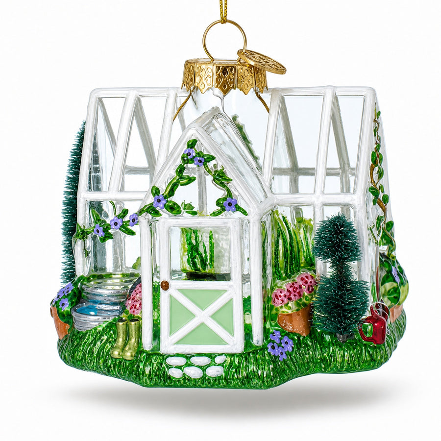 Greenhouse Glass Christmas Ornament