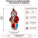 Basketball Player Cat Red Sweatshirt Sport Glass Christmas Ornament