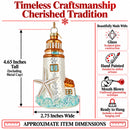 Nautical Lighthouse With Starfish Glass Christmas Ornament